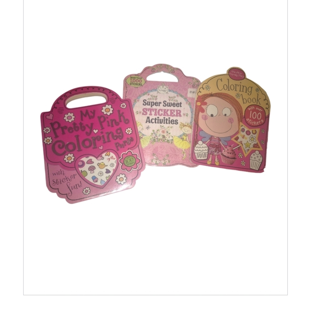 Pretty Pink Coloring & Sticker Activity Set - Pink